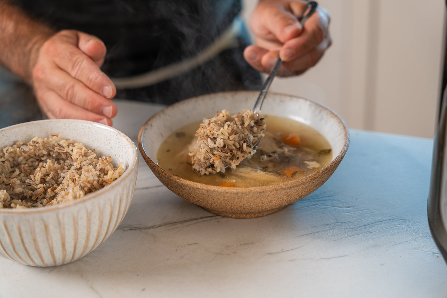 Whole-Bird Chicken Soup & Wild Rice