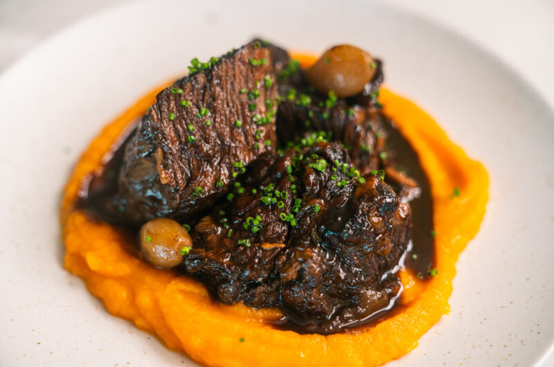 Cast Iron Pot Roast with Yam Puree