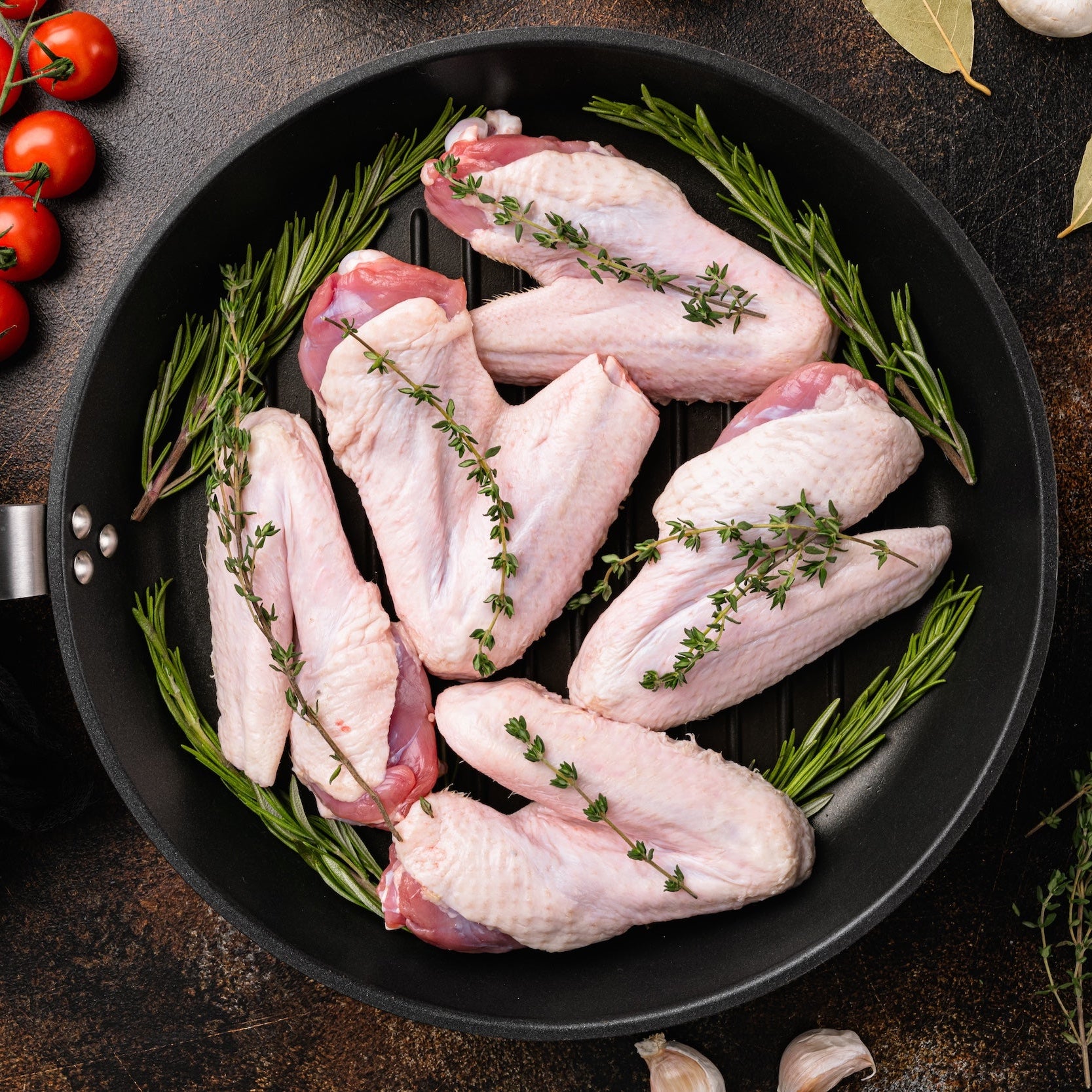 turkey wings on a plate